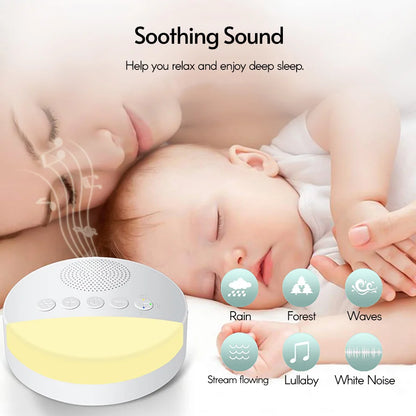 Baby White Noise Machine – USB Rechargeable Sleep Sound Player with Night Light