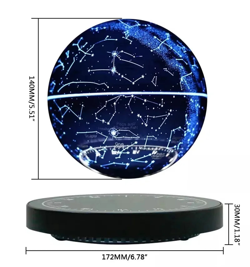 Levitating Magnetic Globe Table – Touch-Control Floating Starry Light Lamp
