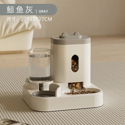 Automatic Feeder Dog & Cat Food Bowl with Water Fountain – Large Capacity Pet Food Dispenser