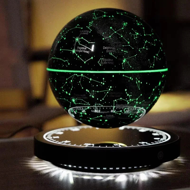 Levitating Magnetic Globe Table – Touch-Control Floating Starry Light Lamp