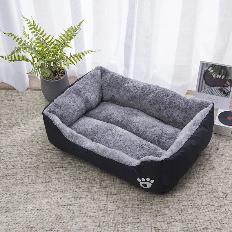 Color Square Winter Soft Warm House for Dogs & Cats – Waterproof Pet Bed