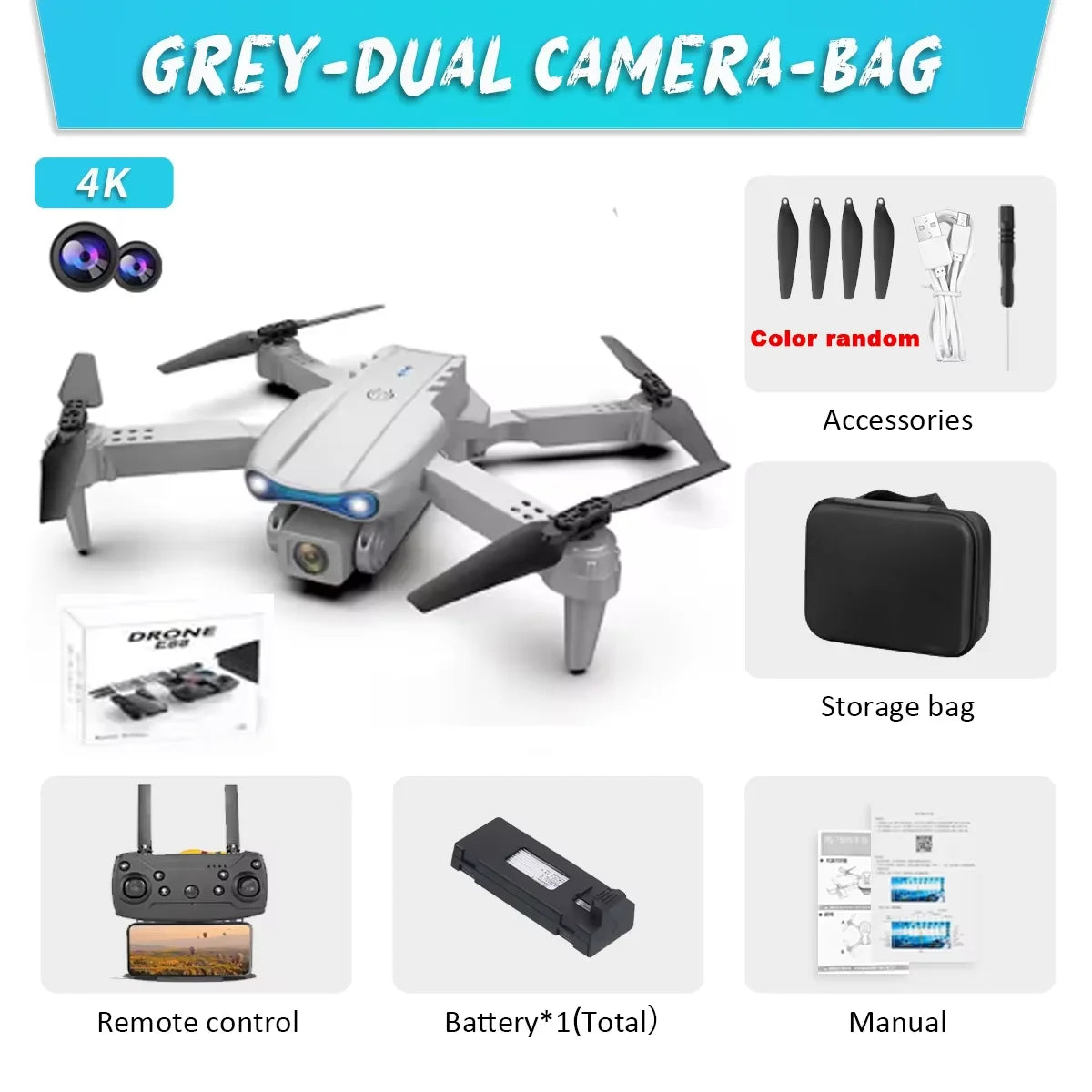 E99 Pro Drone – 6K HD Camera Quadcopter with Altitude Hold & Remote Control