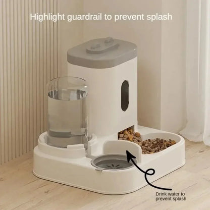 Automatic Feeder Dog & Cat Food Bowl with Water Fountain – Large Capacity Pet Food Dispenser