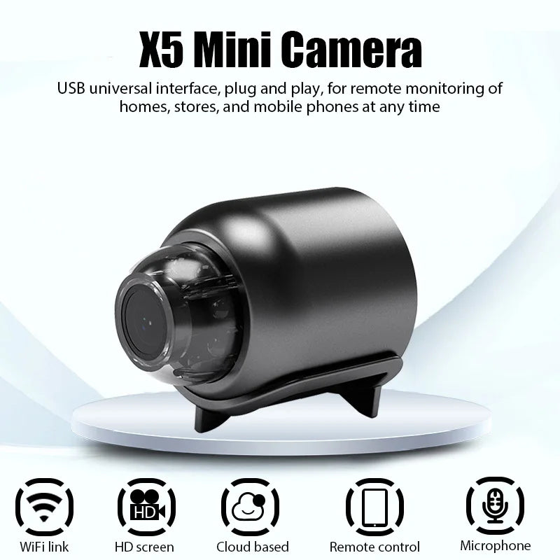 X5 Mini HD 1080P WiFi Camera – Smart Home Security at Your Fingertips