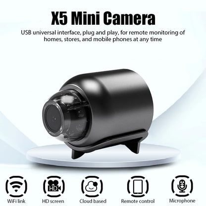 X5 Mini HD 1080P WiFi Camera – Smart Home Security at Your Fingertips