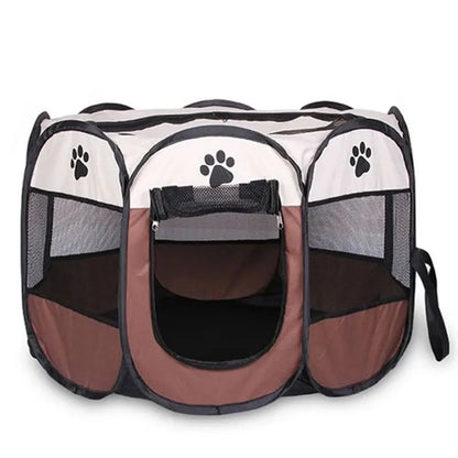 Portable Foldable Pet Tent – Octagonal Puppy Shelter & Outdoor Kennel