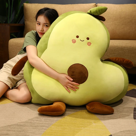 Giant Avocado Stuffed Plush Toy – Soft Fruit Cushion Pillow for Kids & Adults