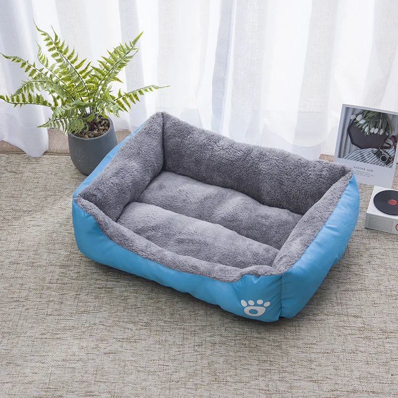 Color Square Winter Soft Warm House for Dogs & Cats – Waterproof Pet Bed
