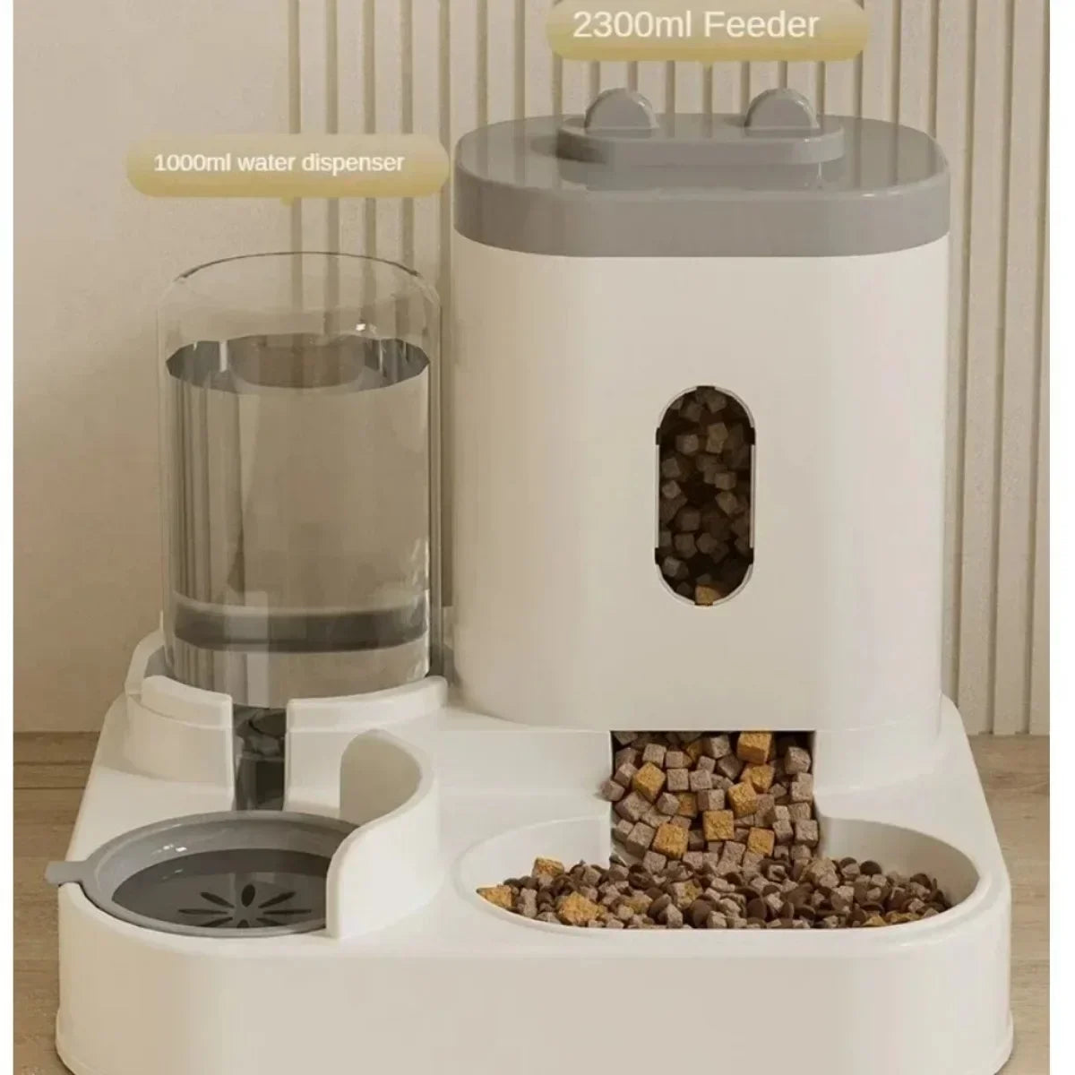 Automatic Feeder Dog & Cat Food Bowl with Water Fountain – Large Capacity Pet Food Dispenser