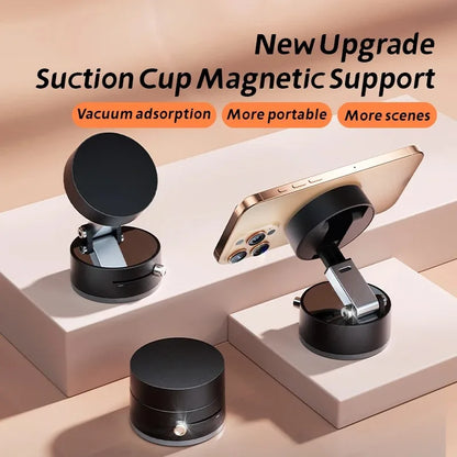 Vacuum Magnetic Suction Cup Folding Swivel Stand – Secure & Versatile Mobile Phone Holder