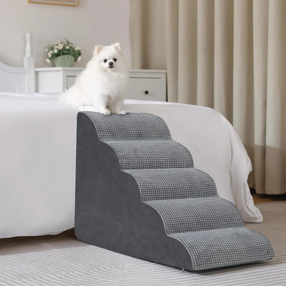 Non-Slip Pet Steps for Dogs & Cats – Removable & Washable Dog Training Stairs
