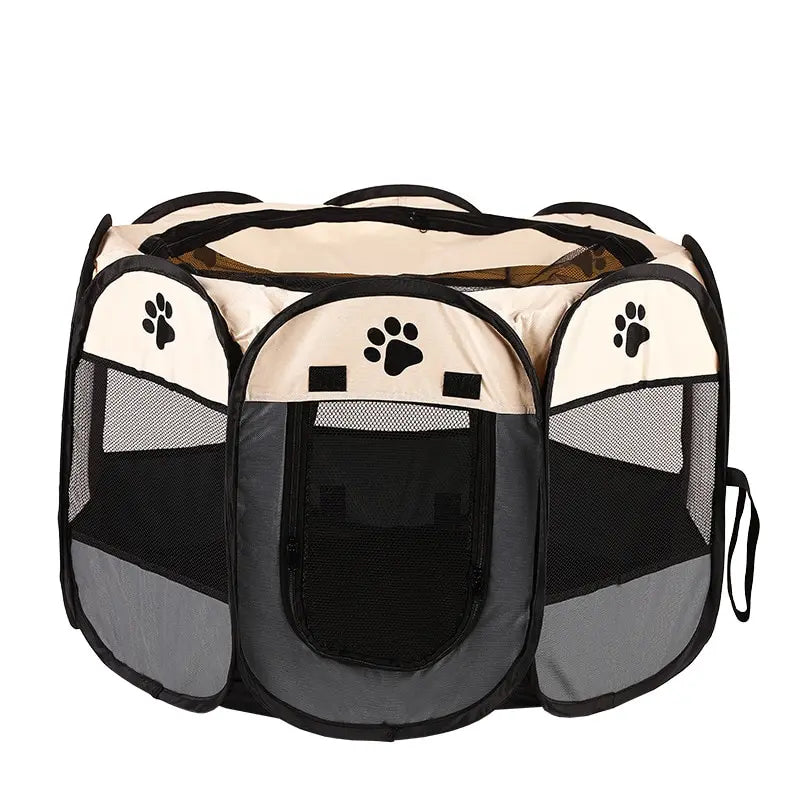 Portable Foldable Pet Tent – Octagonal Puppy Shelter & Outdoor Kennel