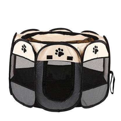 Portable Foldable Pet Tent – Octagonal Puppy Shelter & Outdoor Kennel