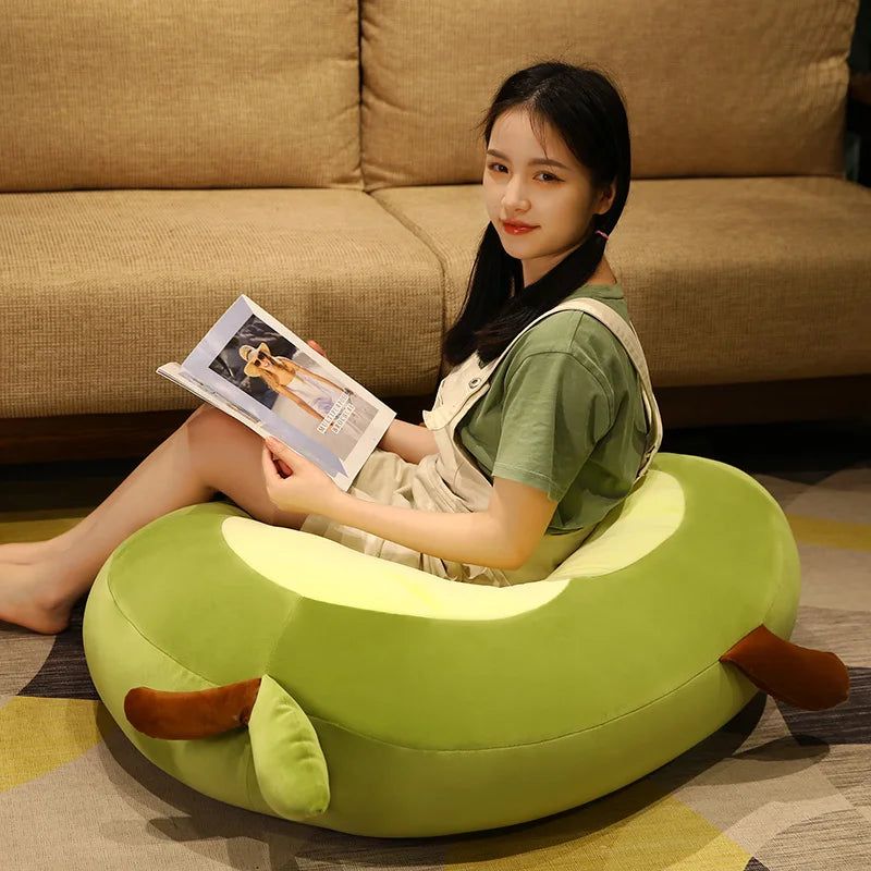 Giant Avocado Stuffed Plush Toy – Soft Fruit Cushion Pillow for Kids & Adults