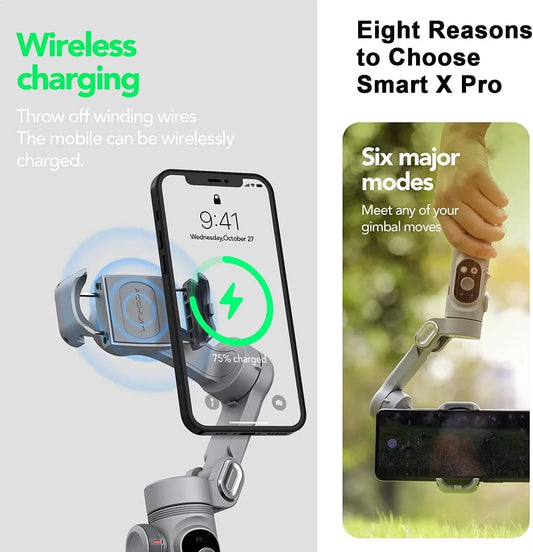 Handheld Gimbal Stabilizer Smart X Pro – Professional Stabilization for Your Smartphone