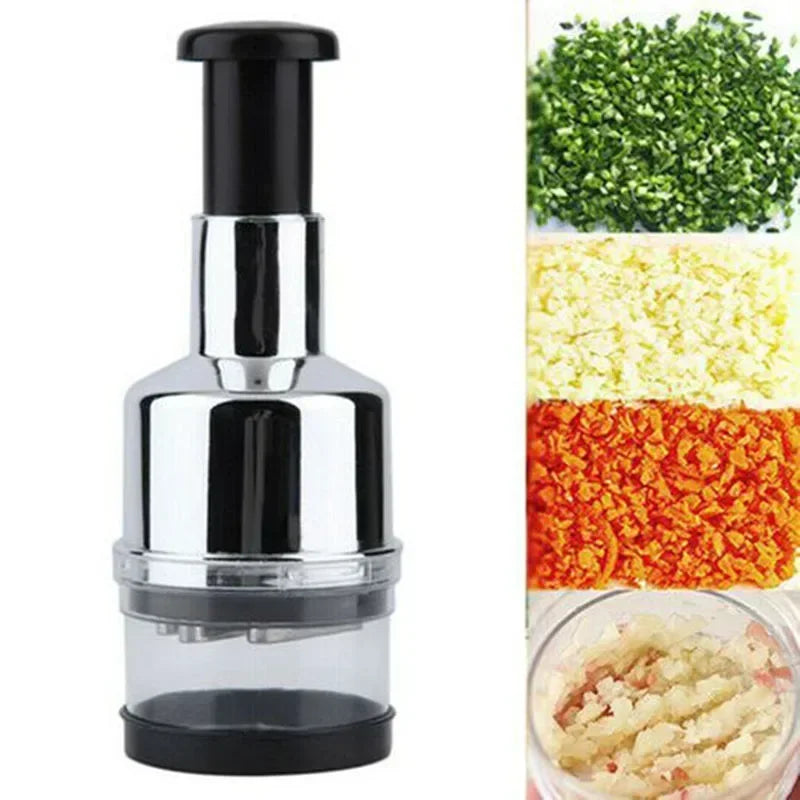 Manual Mincer Garlic Chopper – 304 Stainless Steel Garlic Press & Vegetable Cutter