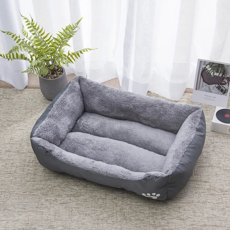 Color Square Winter Soft Warm House for Dogs & Cats – Waterproof Pet Bed