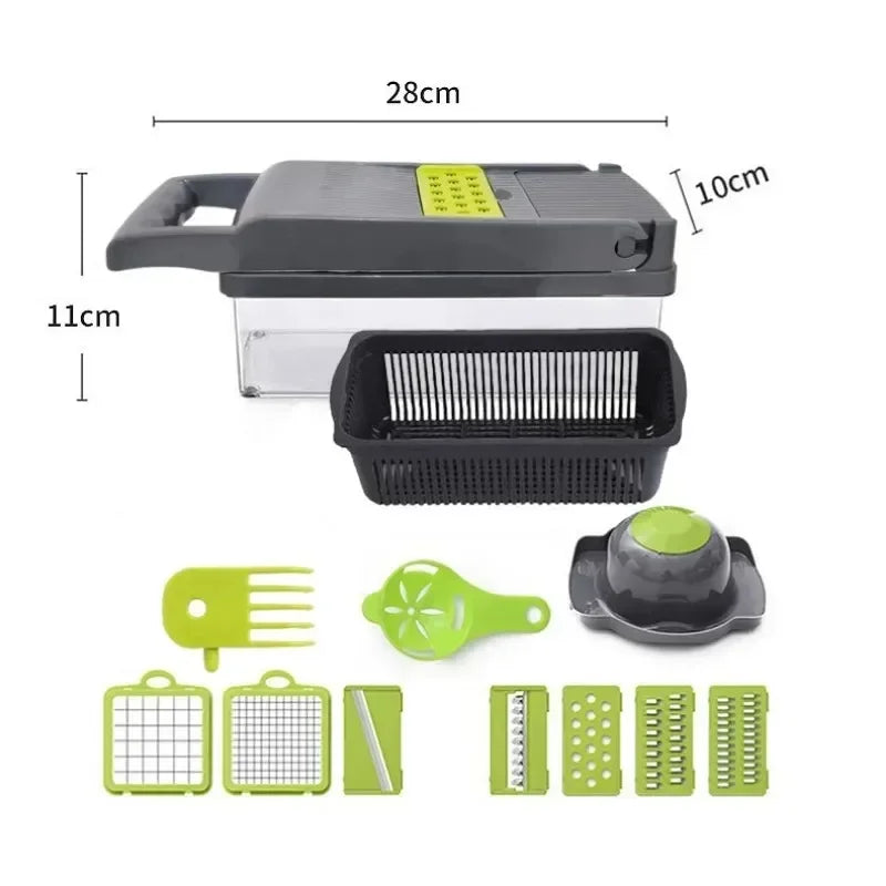 14/16-in-1 Multifunctional Vegetable Chopper – Food Grater, Slicer, and Dicer