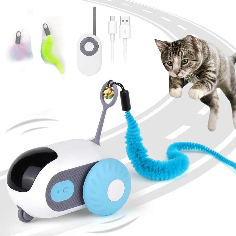 Smart Cat Toy – 2 Modes Automatic & Remote Controlled Toy Car for Cats & Dogs